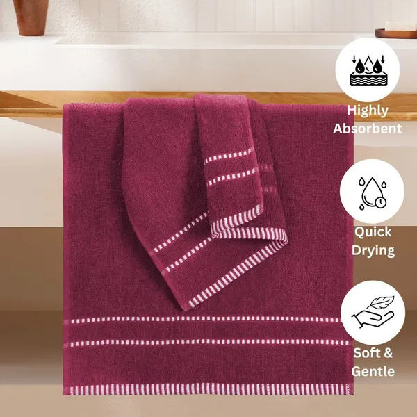 Maroon_Cotton_Hand_Face_Beach_Sport_Towel_Pack_Of_4