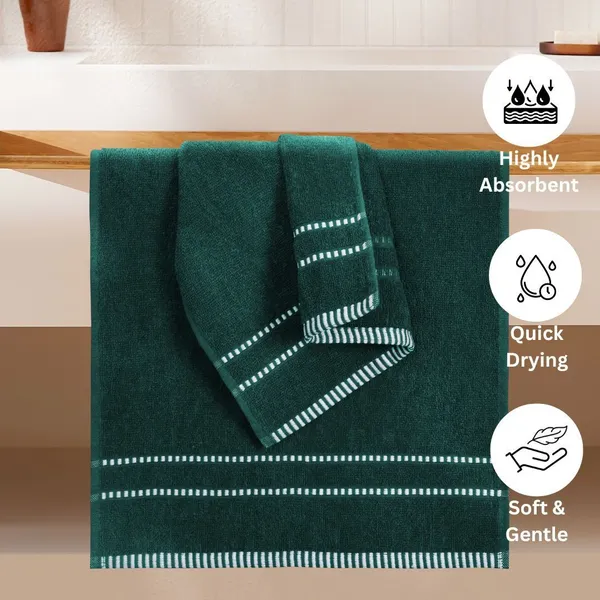 Green_Cotton_Hand_Face_Beach_Sport_Towel_Pack_Of_4