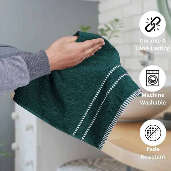 Green_Cotton_Hand_Face_Beach_Sport_Towel_Pack_Of_4