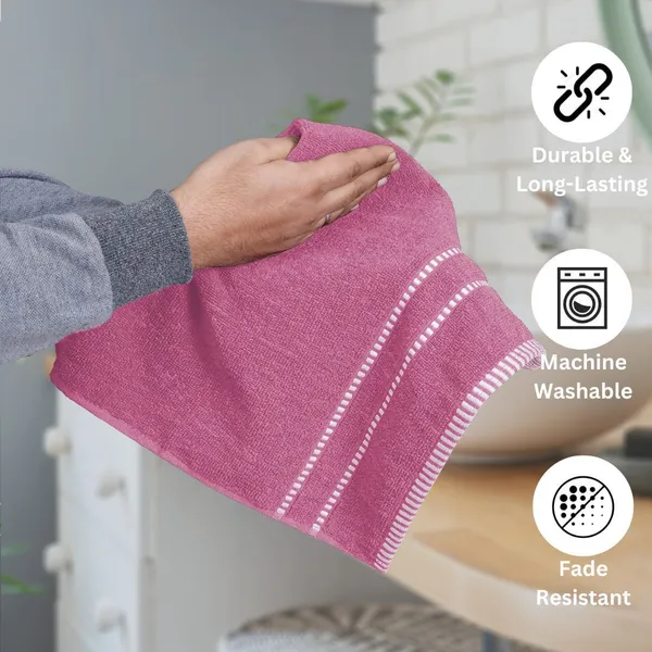 Pink_Cotton_Hand_Face_Beach_Sport_Towel_Pack_Of_4
