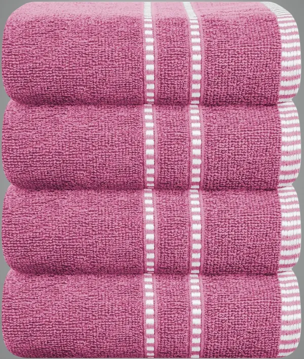 Pink_Cotton_Hand_Face_Beach_Sport_Towel_Pack_Of_4