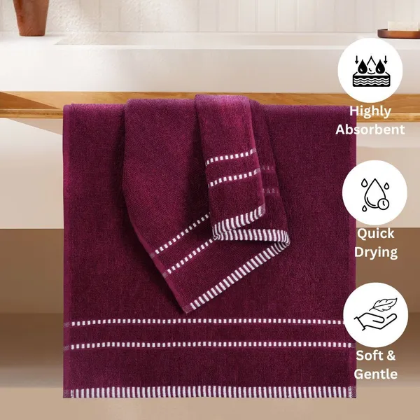 Purple_Cotton_Hand_Face_Beach_Sport_Towel_Pack_Of_4