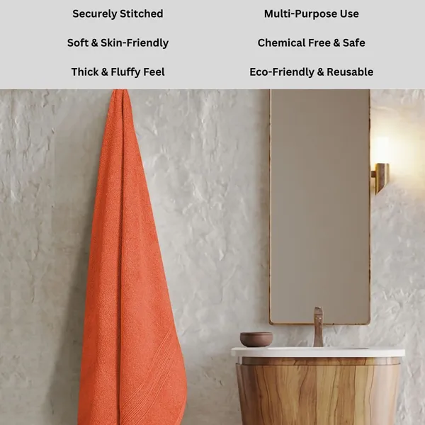 Orange_Cotton_Bath_Beach_Sport_Face_Hair_Towel_Pack_Of_1