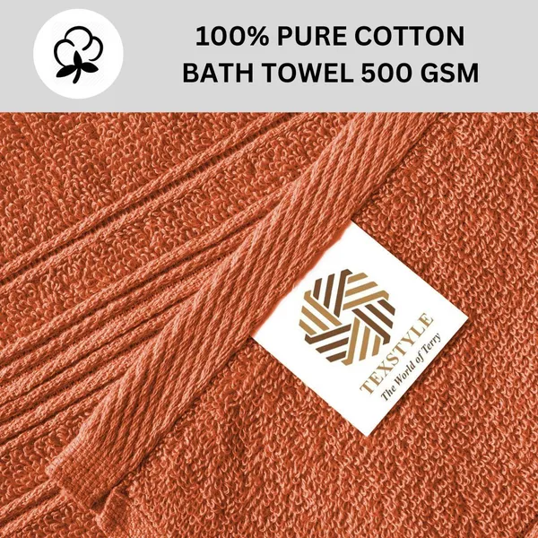 Orange_Cotton_Bath_Beach_Sport_Face_Hair_Towel_Pack_Of_1