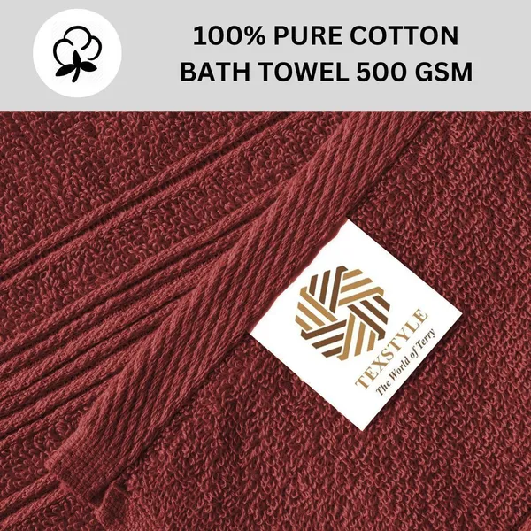 Maroon_Cotton_Bath_Beach_Sport_Face_Hair_Towel_Pack_Of_1