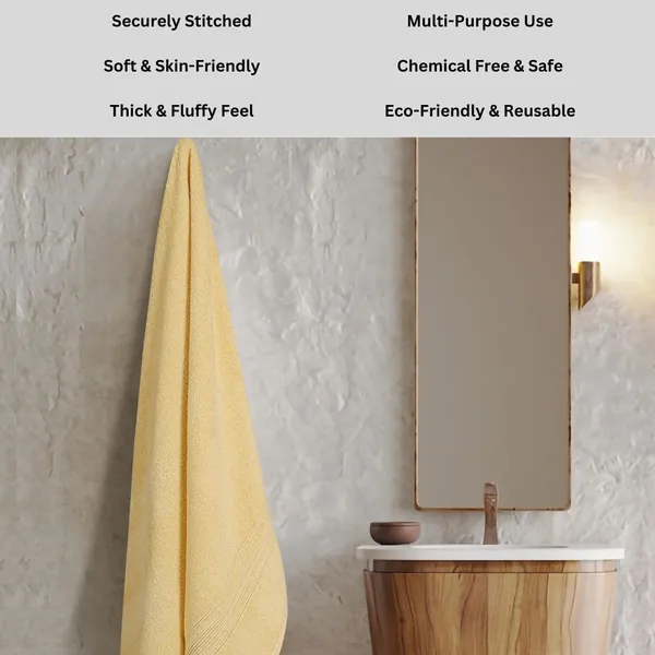 Yellow_Cotton_Bath_Beach_Sport_Face_Hair_Towel_Pack_Of_1