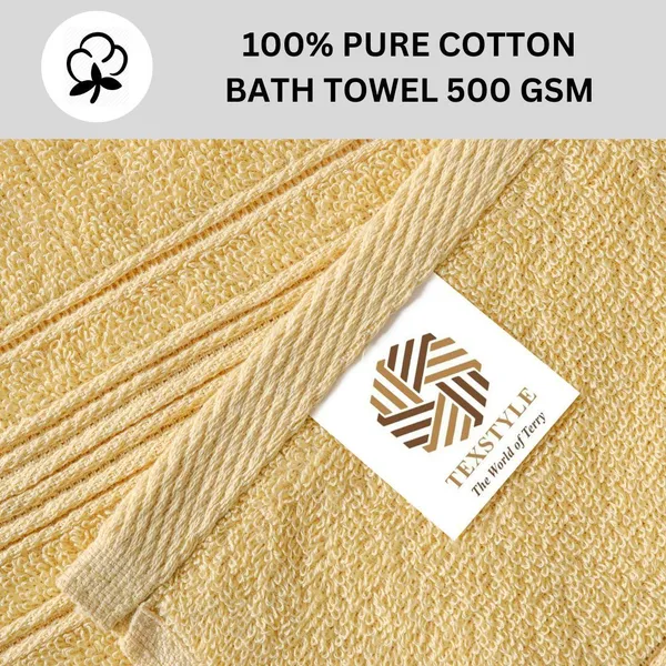 Yellow_Cotton_Bath_Beach_Sport_Face_Hair_Towel_Pack_Of_1