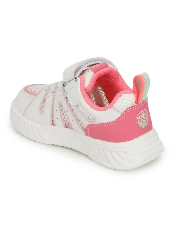 White_And_Pink_Lightweight_Casual__Sneaker__With_Comfortable_Cushioned_Sole_For_Kids