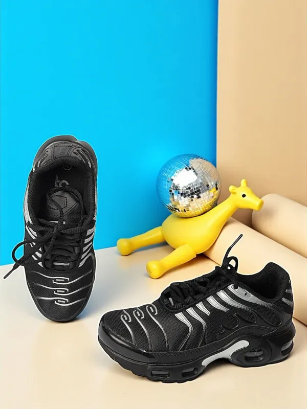 Black_Lightweight_Casual_Sneaker_With_Comfortable_Cushioned_Sole_For_Kids