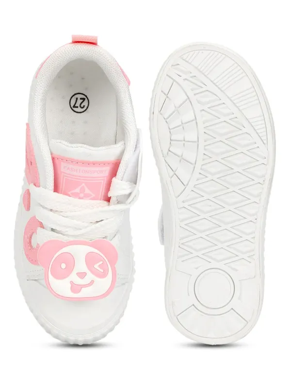 White_And_Pink_Lightweight_Casual__Sneaker__With_Comfortable_Cushioned_Sole_For_Kids