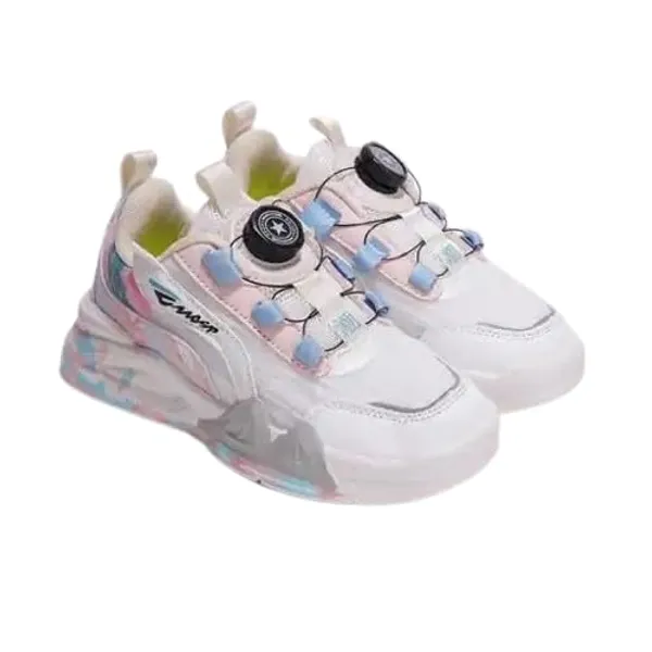 White_Lightweight_Casual__Kids_Sport_Sneakers__With_Comfortable_Cushioned_Sole_For_Boys