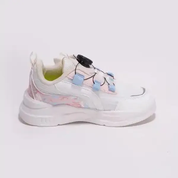 White_Lightweight_Casual__Kids_Sport_Sneakers__With_Comfortable_Cushioned_Sole_For_Boys