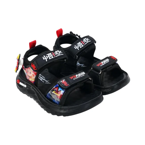 Redblack_Lightweight_Casual__Sandal__With_Comfortable_Cushioned_Sole_For_Boys