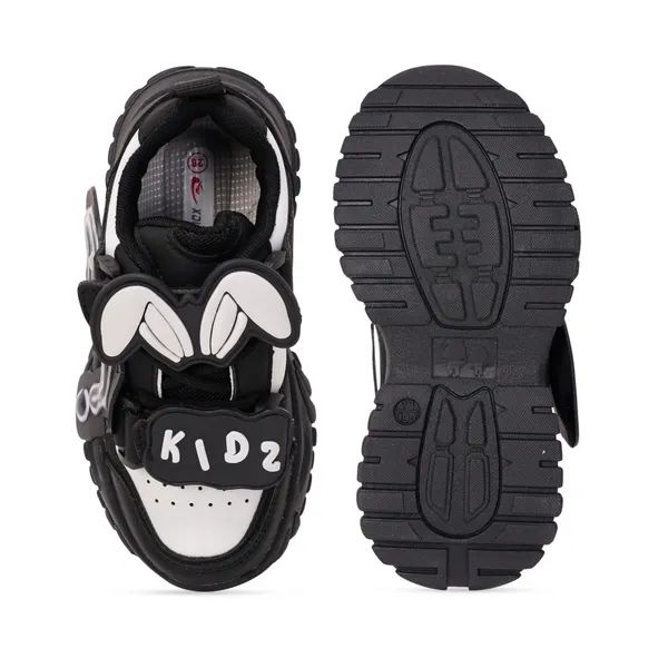 Black_Lightweight_Casual_Sneaker_With_Comfortable_Cushioned_Sole_For_Girls