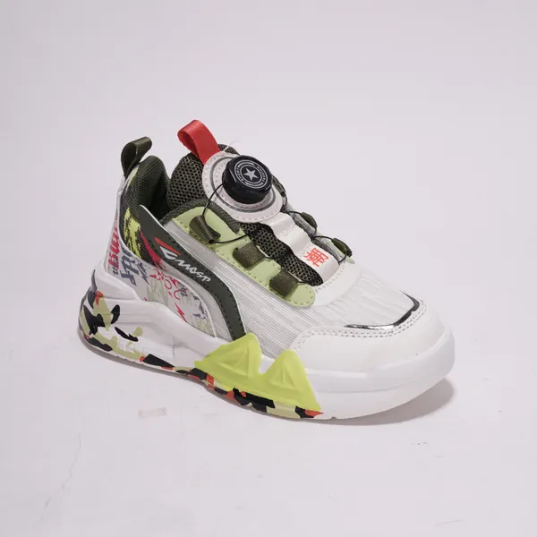 Green_Lightweight_Casual__Kids_Sport_Sneakers__With_Comfortable_Cushioned_Sole_For_Boys