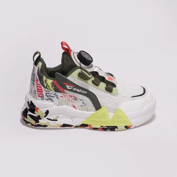 Green_Lightweight_Casual_Kids_Sport_Sneakers_With_Comfortable_Cushioned_Sole_For_Boys