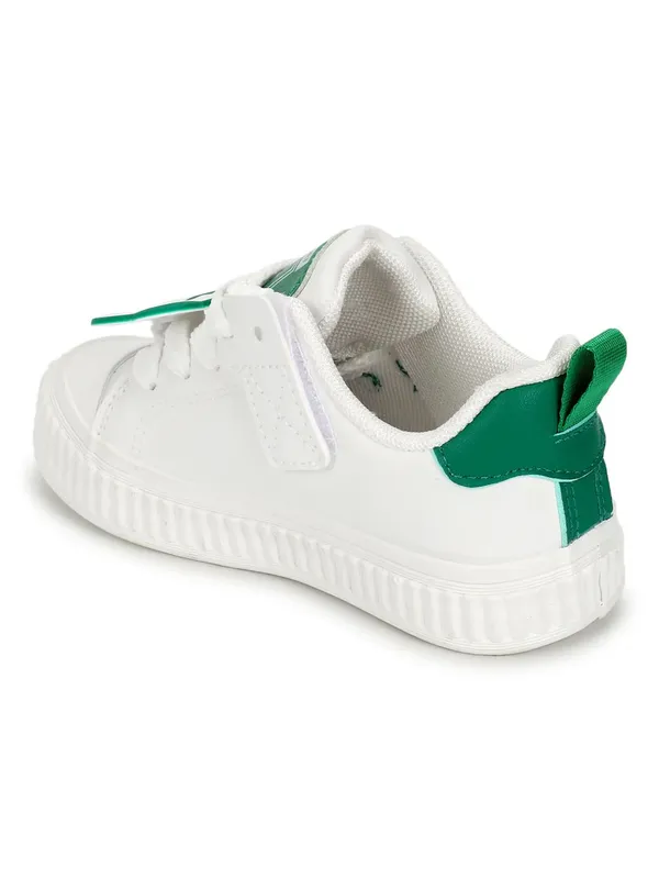 Green_And_White_Lightweight_Casual__Sneaker__With_Comfortable_Cushioned_Sole_For_Kids
