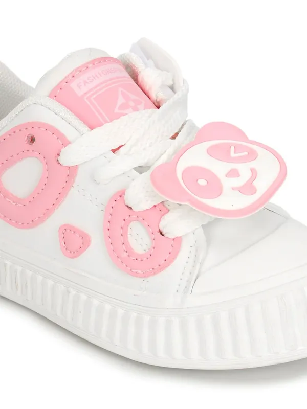 White_And_Pink_Lightweight_Casual__Sneaker__With_Comfortable_Cushioned_Sole_For_Kids