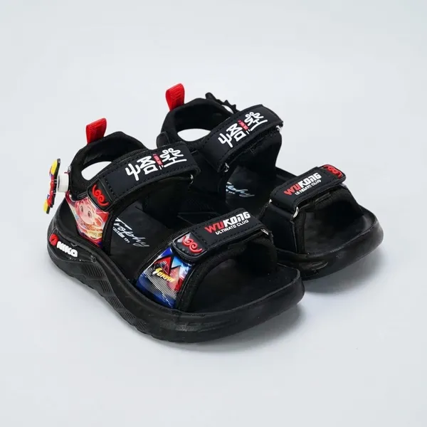 Redblack_Lightweight_Casual__Sandal__With_Comfortable_Cushioned_Sole_For_Boys