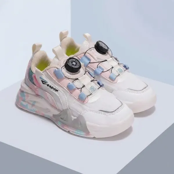 White_Lightweight_Casual__Kids_Sport_Sneakers__With_Comfortable_Cushioned_Sole_For_Boys