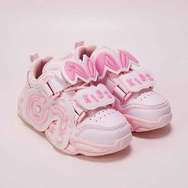 Pink_Lightweight_Casual__Sneaker__With_Comfortable_Cushioned_Sole_For_Girls