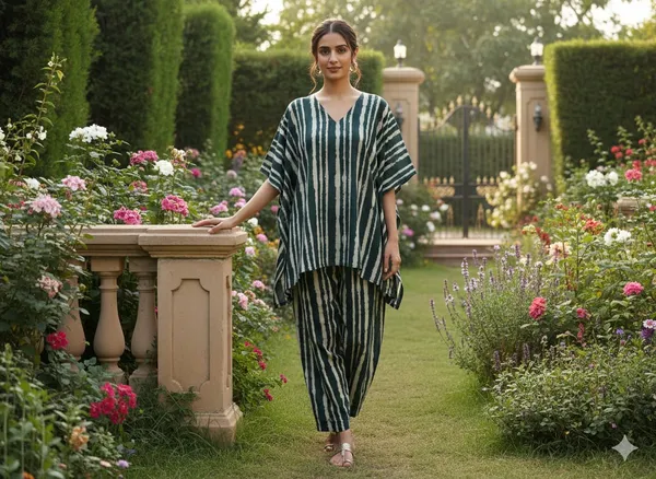 Free_Sized_Kaftan_and_Pant_Green_Strip
