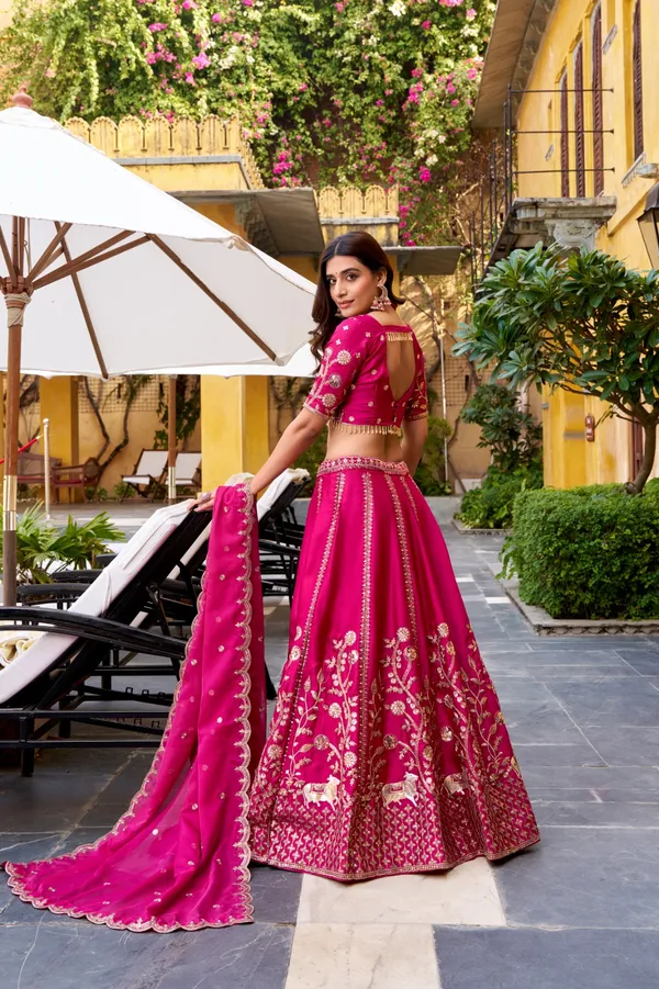 Lehenga_Choli_Natural_Silk_Vibrant_Pink