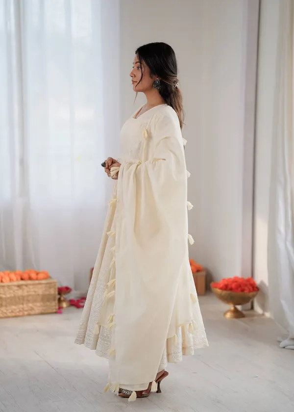 White_Kora_Cotton_Anarkali_Gown_With_Bottom_And_Dupatta_For_Women