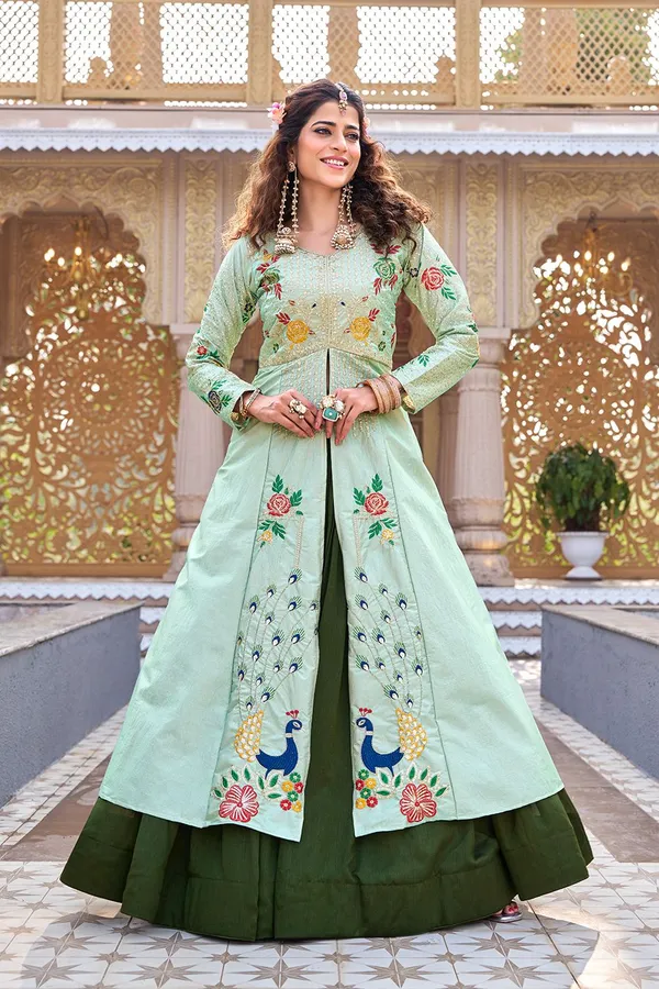 Sea_Green_Silk_Wedding_Collection_Lehenga_Choli_For_Women
