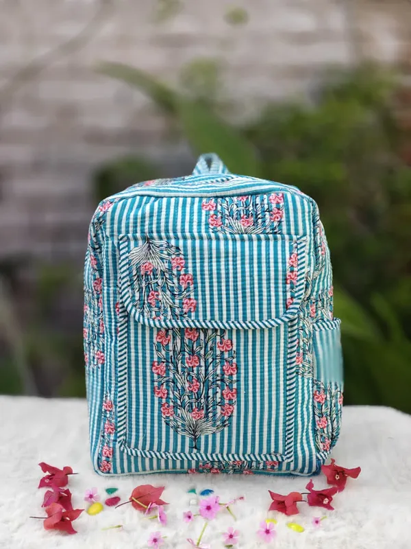 Light_Blue_Cotton_Hand_Block_Quilted_Tote_Bag_For_Women