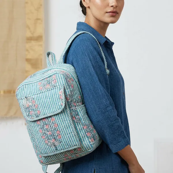 Light_Blue_Cotton_Hand_Block_Quilted_Tote_Bag_For_Women