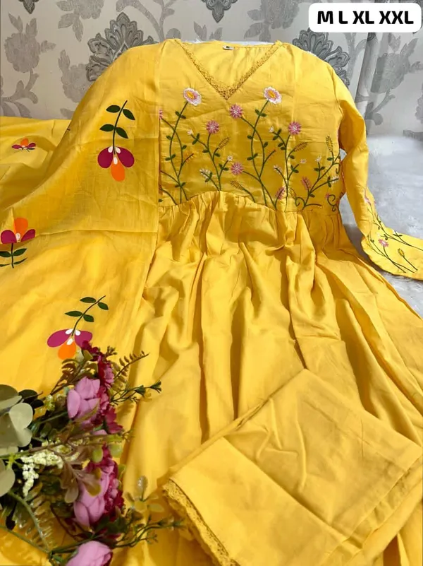 Kurta_Pant_with_Dupatta_Yellow