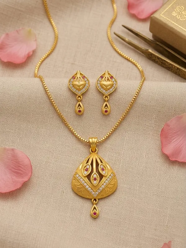 Gold_Brass_Premium_&_Fancy_Design_Pendant_Set_For_Women_&_Girl