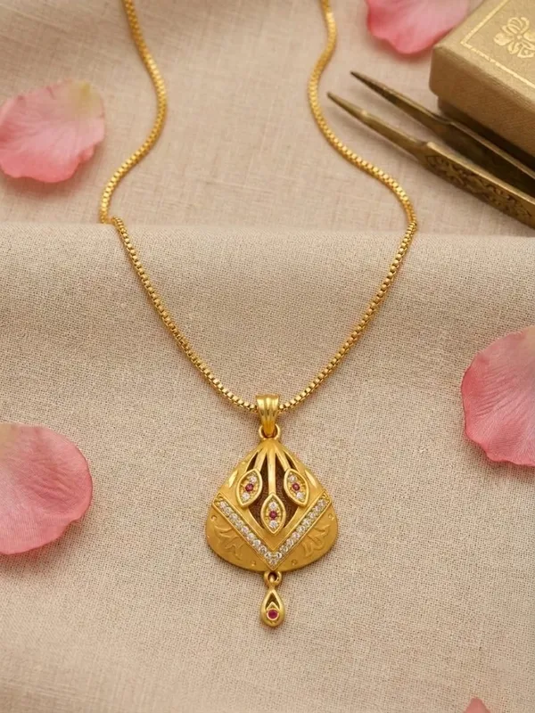 Gold_Brass_Premium_&_Fancy_Design_Pendant_Set_For_Women_&_Girl