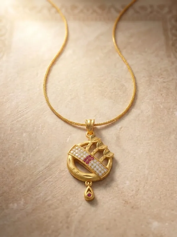Gold_Brass_Premium_&_Fancy_Design_Pendant_Set_For_Women_&_Girl