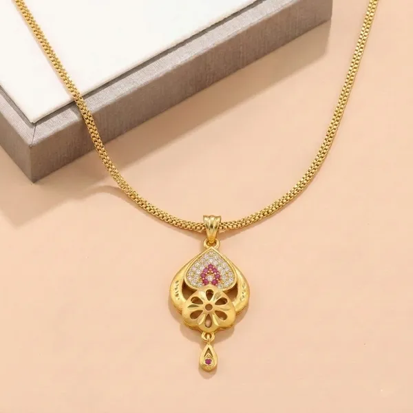 Gold_Brass_Premium_&_Fancy_Design_Pendant_Set_For_Women_&_Girl