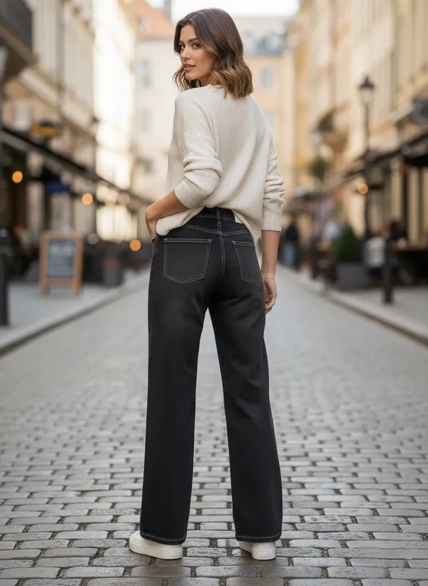 Black_Denim_Shadow_Straight_Fit_Jeans_For_Women