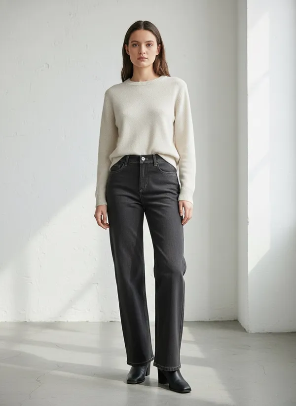 Black_Denim_Shadow_Straight_Fit_Jeans_For_Women