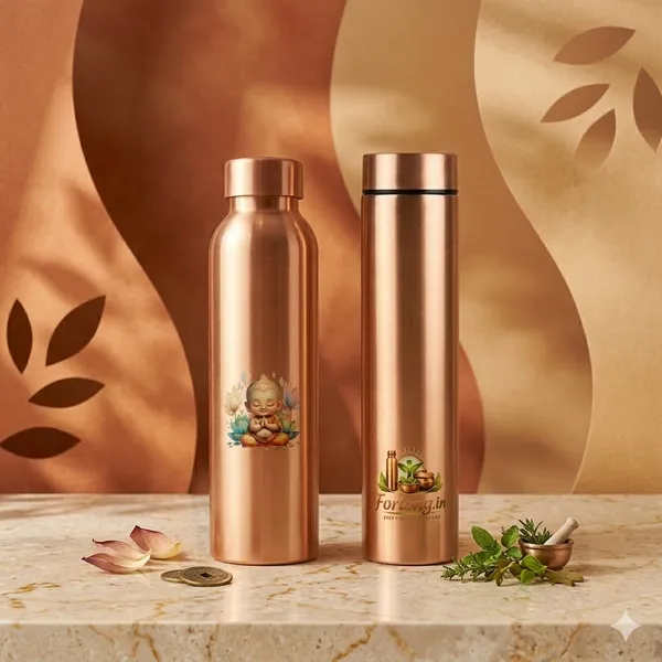 900Ml_||_1Lt_|_The_Divine_Gold__And__Copper_Collection_Elite_Bottle_And__Baby_Ganesha_Bottle_Set_Pack_Of_2