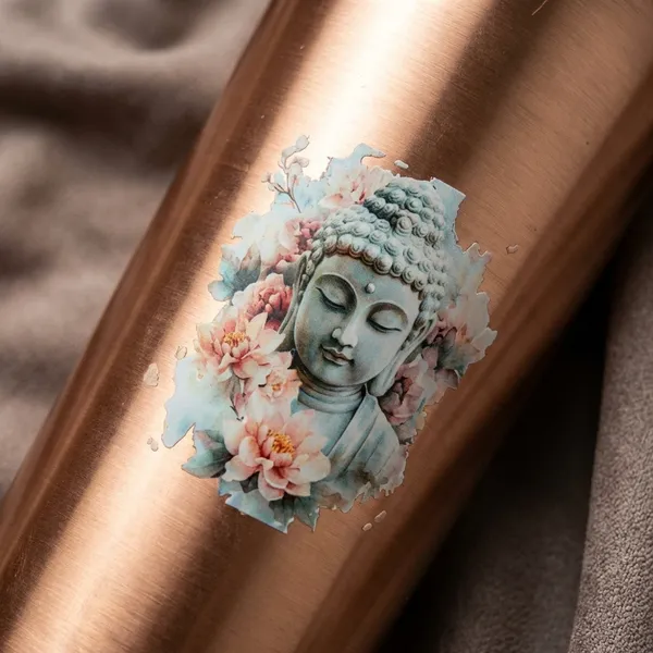 500_Ml_|_Copper_Travel_Tumbler_With_Buddha_Design