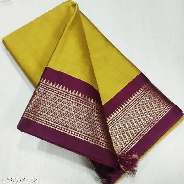 Olive_Green_Cotton_Silk_Traditional_Saree_With_Running_Blouse_For_Women