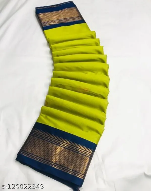 Lemon_Cotton_Silk_Traditional_Saree_With_Running_Blouse_For_Women