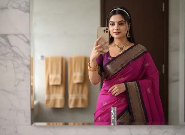 Rani_Pink_Cotton_Silk_Traditional_Saree_With_Running_Blouse_For_Women