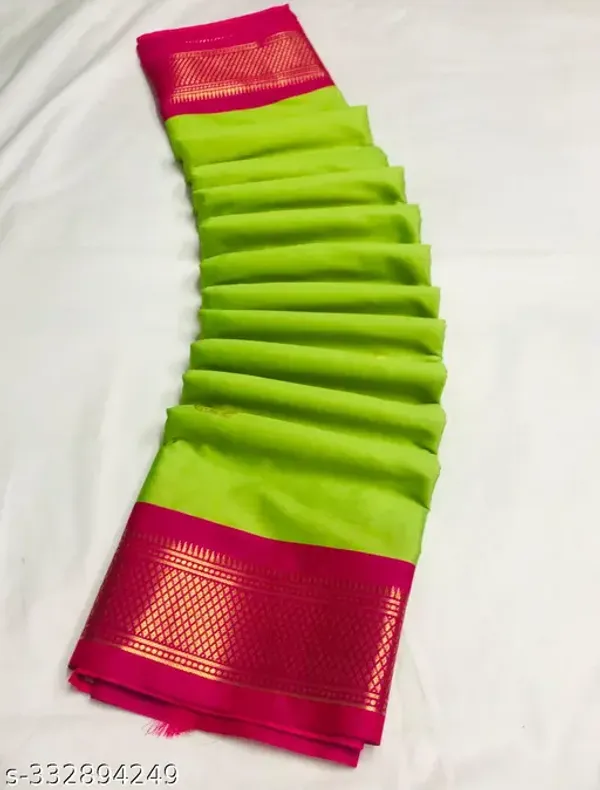 Green_Cotton_Silk_Traditional_Saree_With_Running_Blouse_For_Women