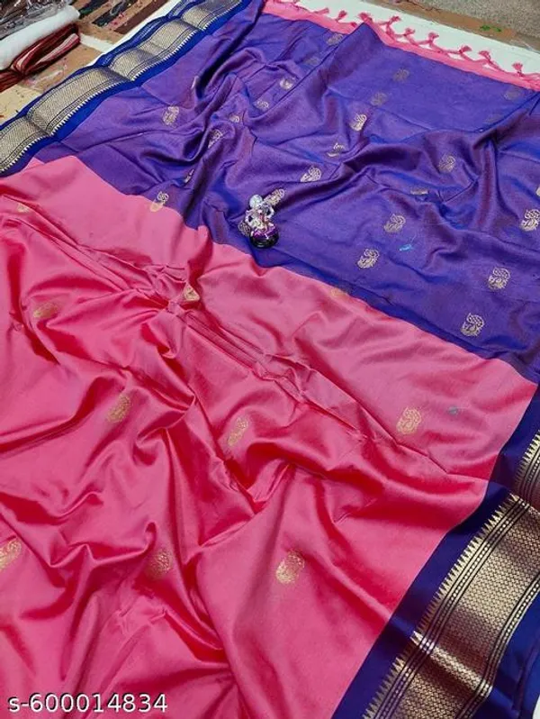 Pink_Cotton_Silk_Traditional_Saree_With_Running_Blouse_For_Women