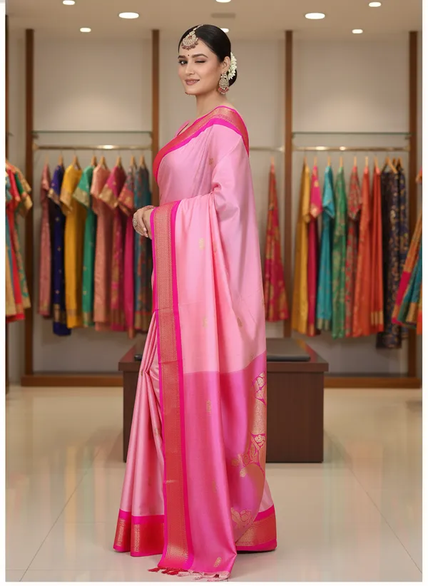 Light_Pink_Cotton_Silk_Traditional_Saree_With_Running_Blouse_For_Women