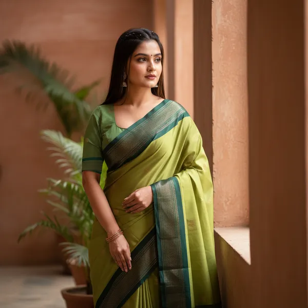 Light_Green_Cotton_Silk_Traditional_Saree_With_Running_Blouse_For_Women