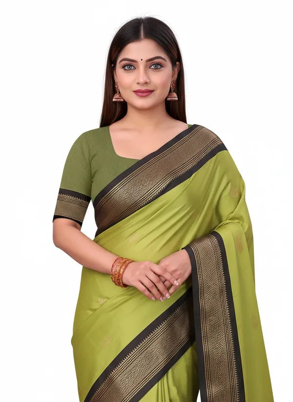 Pista_Green_Cotton_Silk_Traditional_Saree_With_Running_Blouse_For_Women
