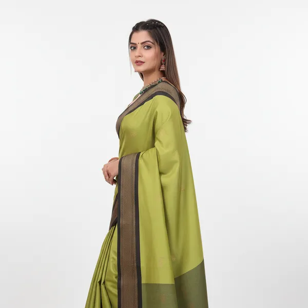 Pista_Green_Cotton_Silk_Traditional_Saree_With_Running_Blouse_For_Women