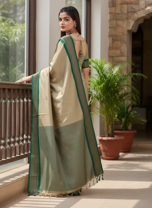 Dark_Beige_Cotton_Silk_Traditional_Saree_With_Running_Blouse_For_Women